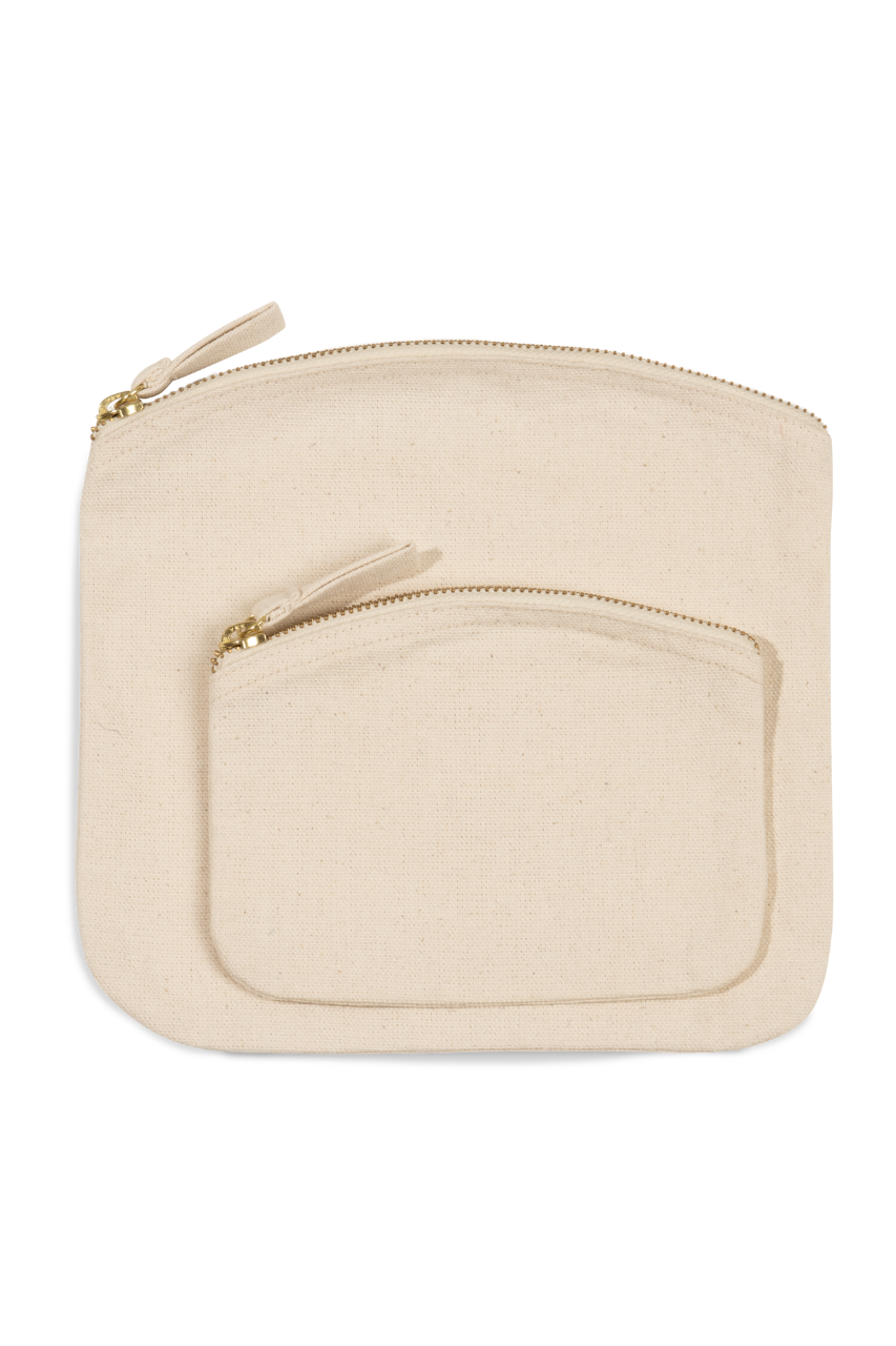 POUCH WITH ZIP FASTENING - Natural - Model