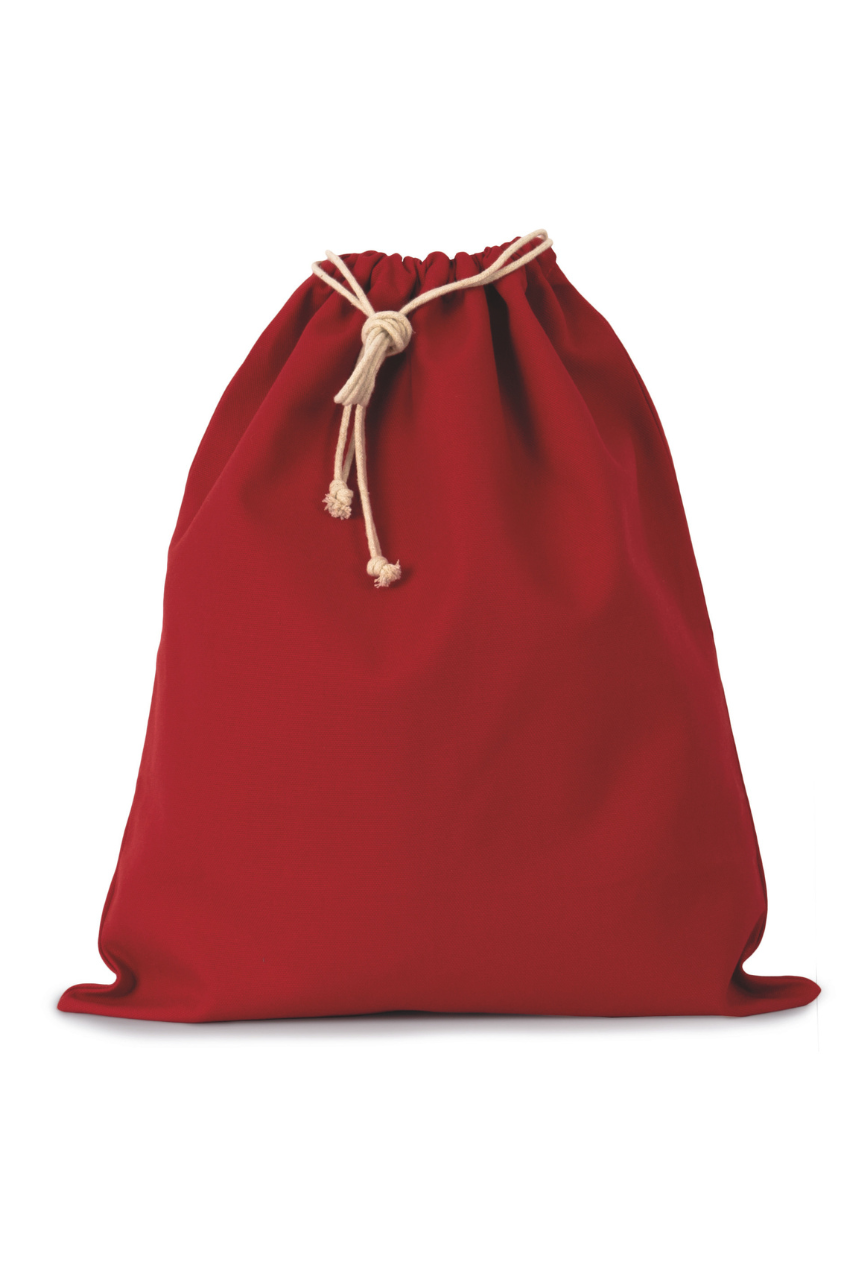 COTTON BAG WITH DRAWCORD CLOSURE - LARGE SIZE - Black - Model