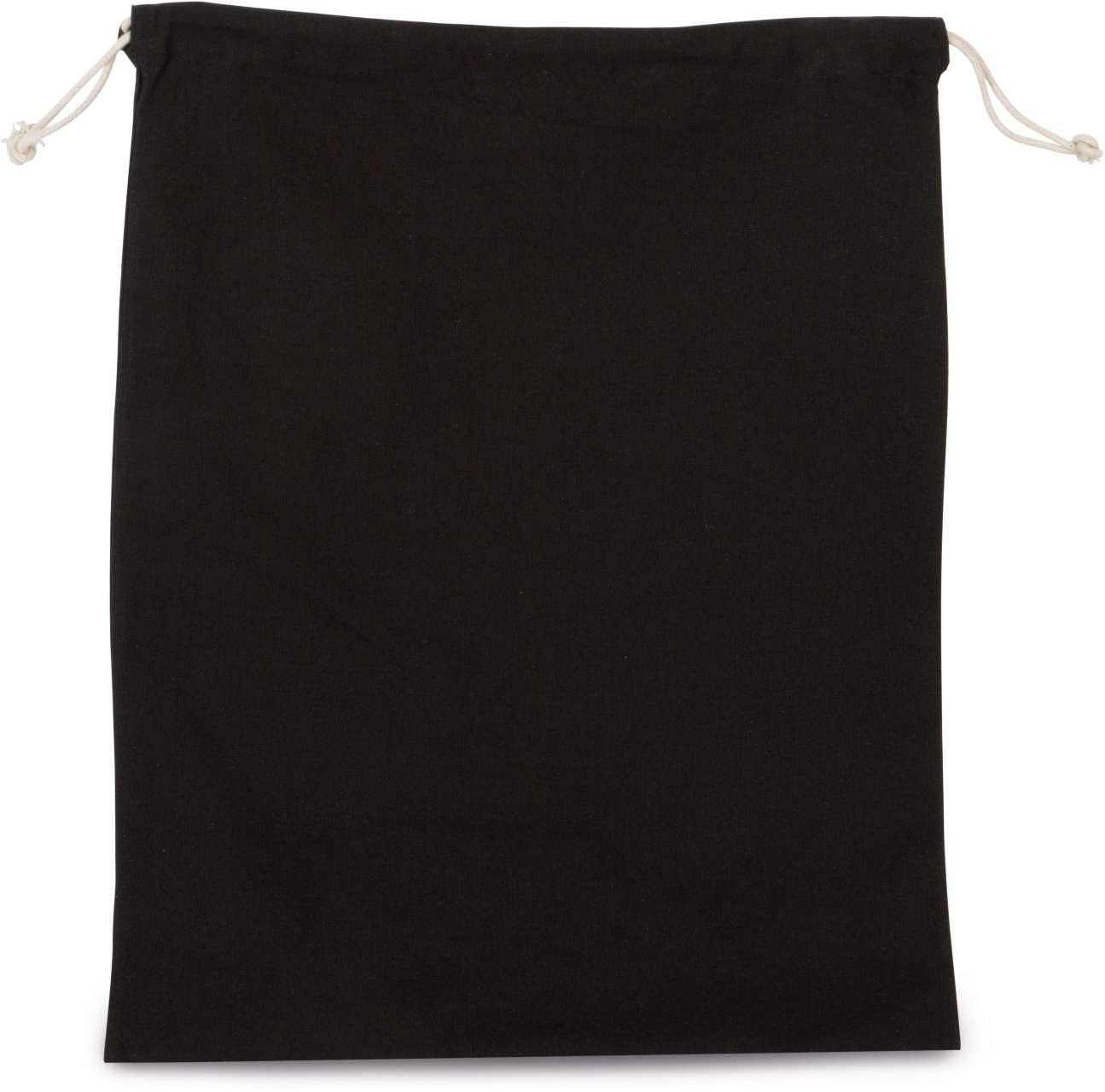 COTTON BAG WITH DRAWCORD CLOSURE - LARGE SIZE - Black - Main