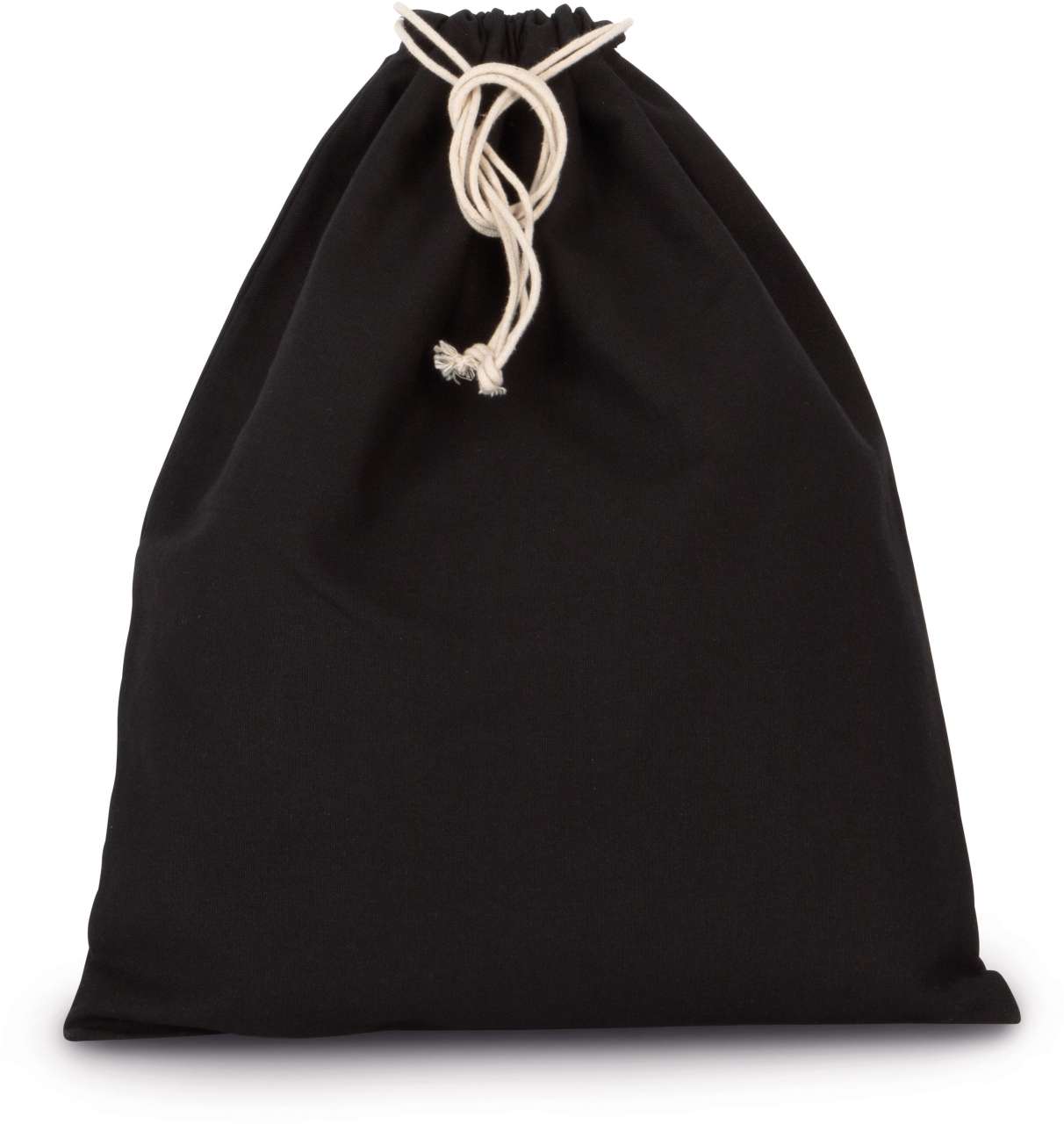 COTTON BAG WITH DRAWCORD CLOSURE - LARGE SIZE - Black - Additional