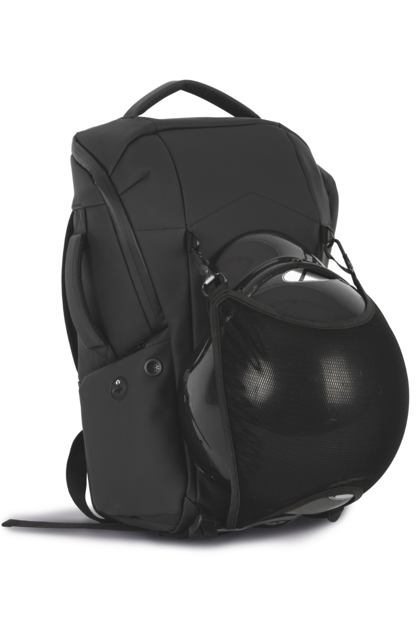 WATERPROOF ANTI-THEFT BAG WITH HELMET HOLDER - Black - modelimageurl