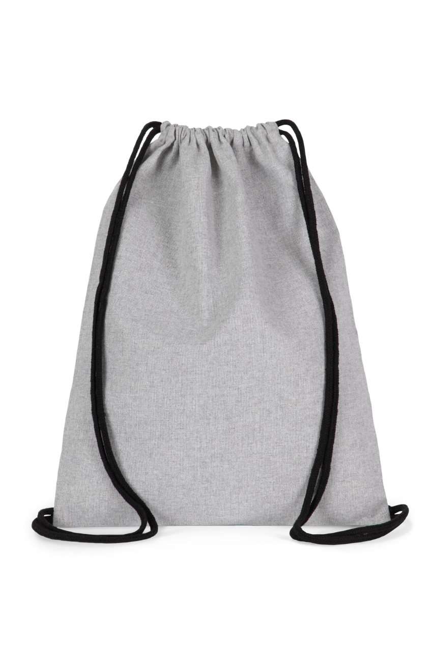 SMALL RECYCLED BACKPACK WITH DRAWSTRING - Black Night - Model