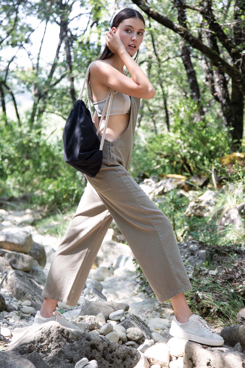 SMALL RECYCLED BACKPACK WITH DRAWSTRING - Flint Grey - Additional
