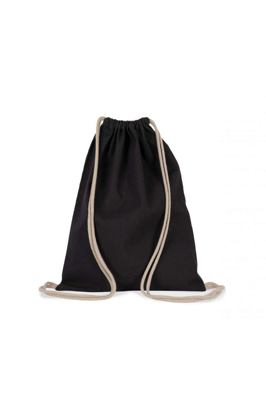 SMALL RECYCLED BACKPACK WITH DRAWSTRING - Black Night - Main