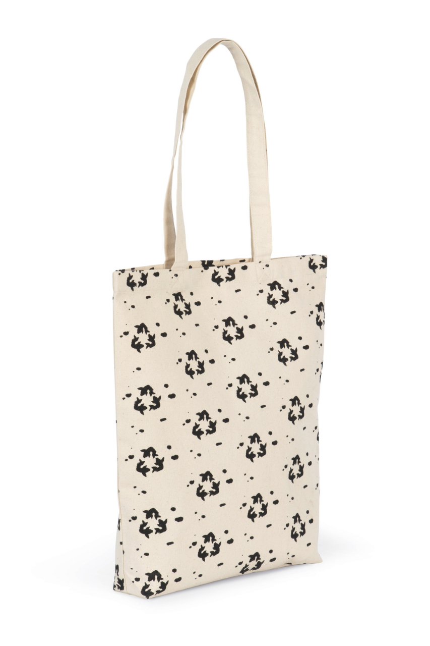 PATTERNED SHOPPING BAG - Natural/Red - Model