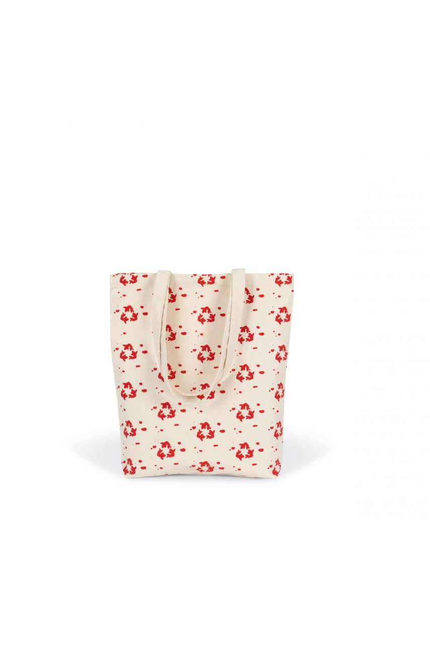 PATTERNED SHOPPING BAG - Natural/Red - Main