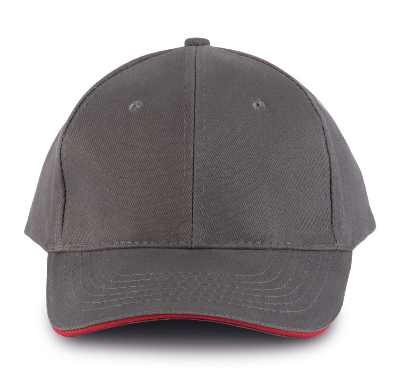 ORLANDO - 6 PANELS CAP - Slate Grey/Red - Main