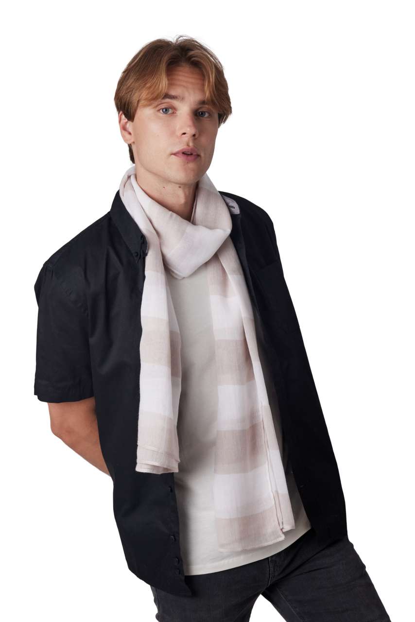 CHECHE SCARF - Beige/White - Model