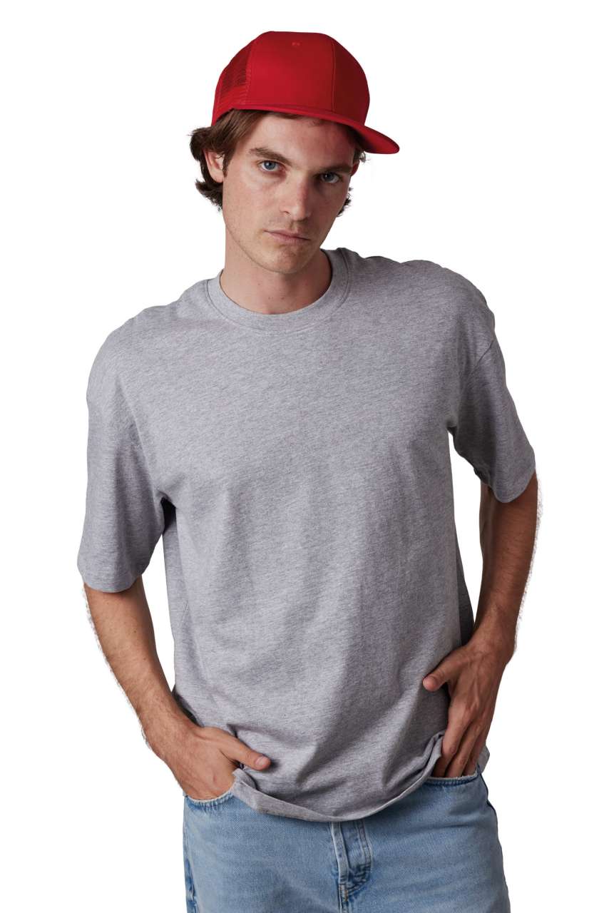 TRUCKER FLAT PEAK CAP - 6 PANELS - Red - Additional