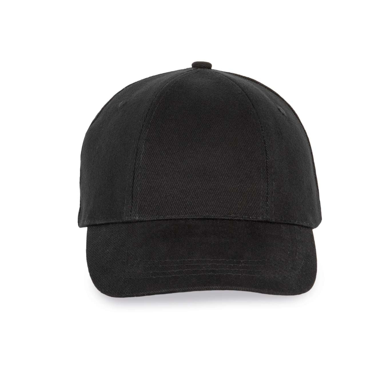 6 PANELS EASY-PRINT CAP - Black - colorimageurl