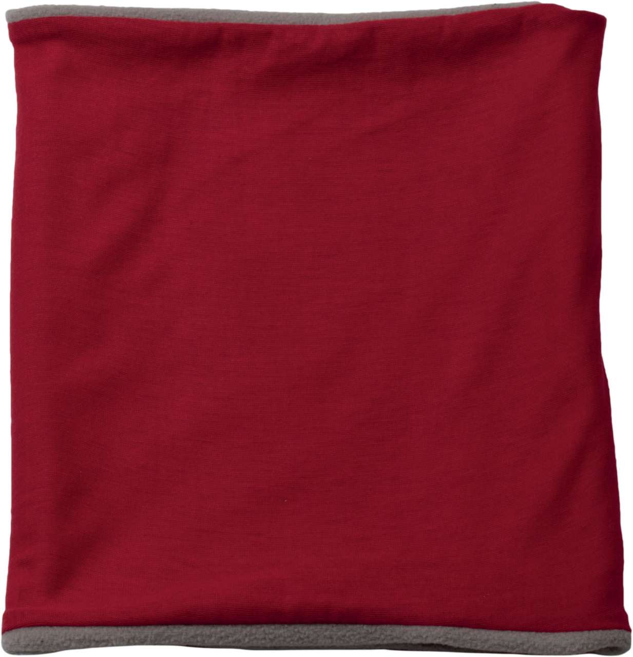 FLEECE-LINED NECKWARMER - Red/Light Grey - Main