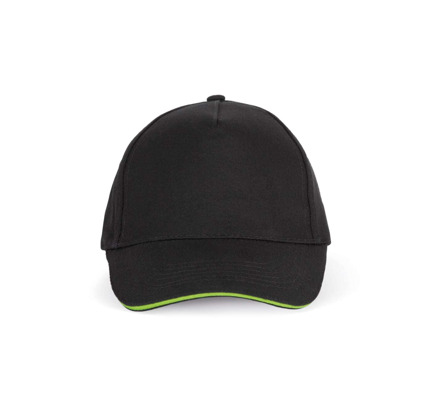 SANDWICH PEAK CAP - 5 PANELS - Black/Lime - Main
