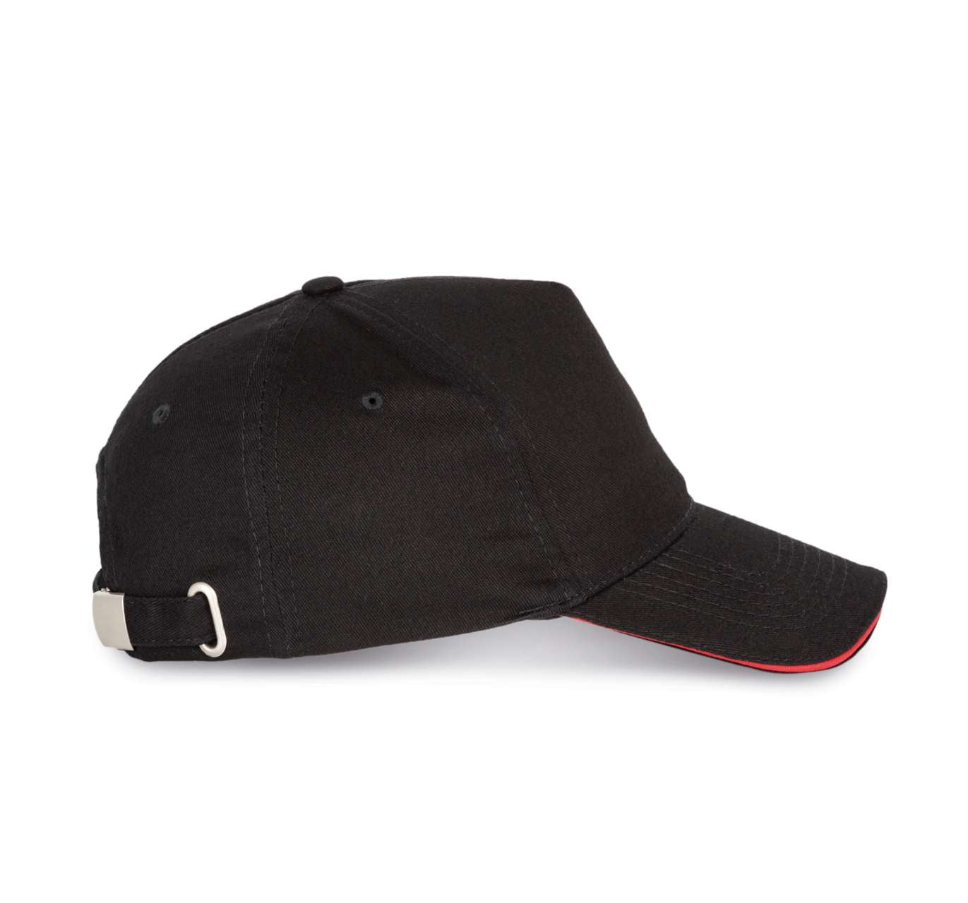SANDWICH PEAK CAP - 5 PANELS - Black/Red - Additional