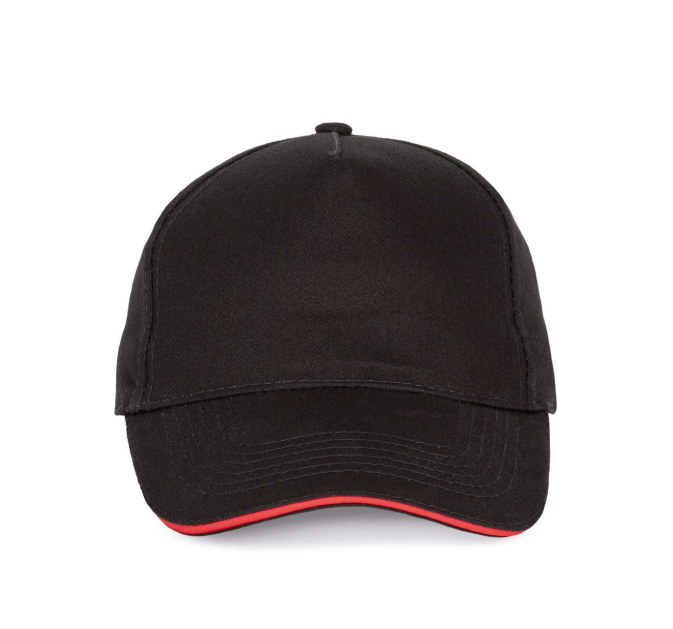 SANDWICH PEAK CAP - 5 PANELS - Black/Red - Main