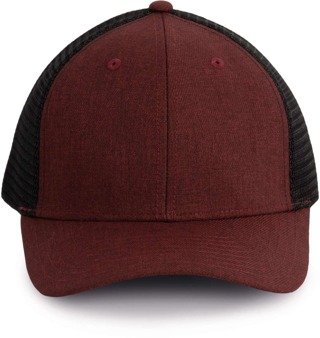 URBAN TRUCKER CAP - 6 PANELS - Tawny Port Heather/Black - colorimageurl