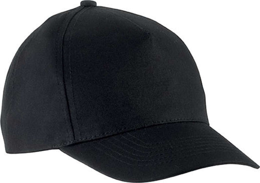 KIDS' COTTON CAP - 5 PANELS - Black - Main