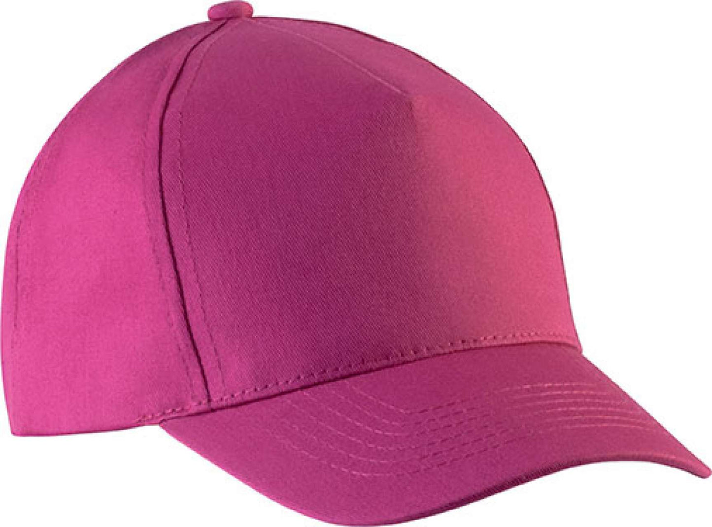 KIDS' COTTON CAP - 5 PANELS - Fuchsia - Main