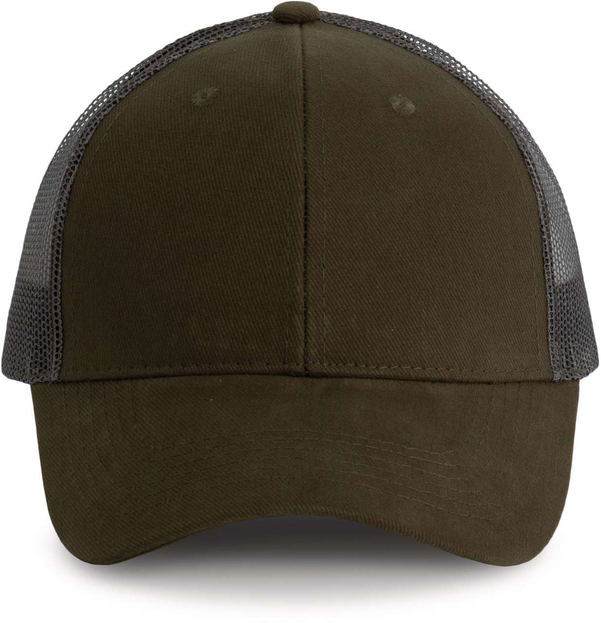 TRUCKER CAP - 6 PANELS - Forest Green/Light Grey - colorimageurl