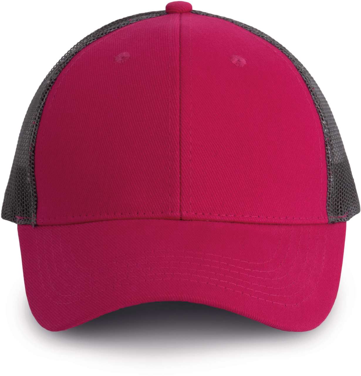 TRUCKER CAP - 6 PANELS - Fuchsia/Dark Grey - colorimageurl