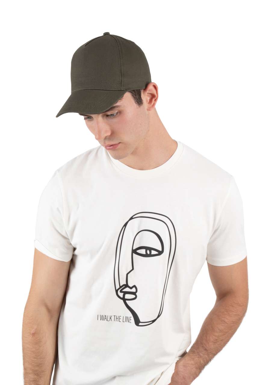 HEAVY COTTON CAP - 5 PANELS - White - Model