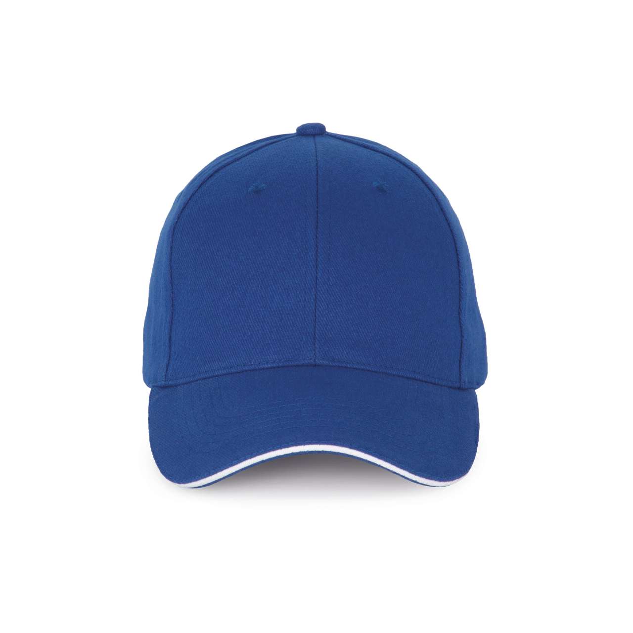 CAP WITH CONTRASTING SANDWICH PEAK - 6 PANELS - Royal Blue/White - colorimageurl