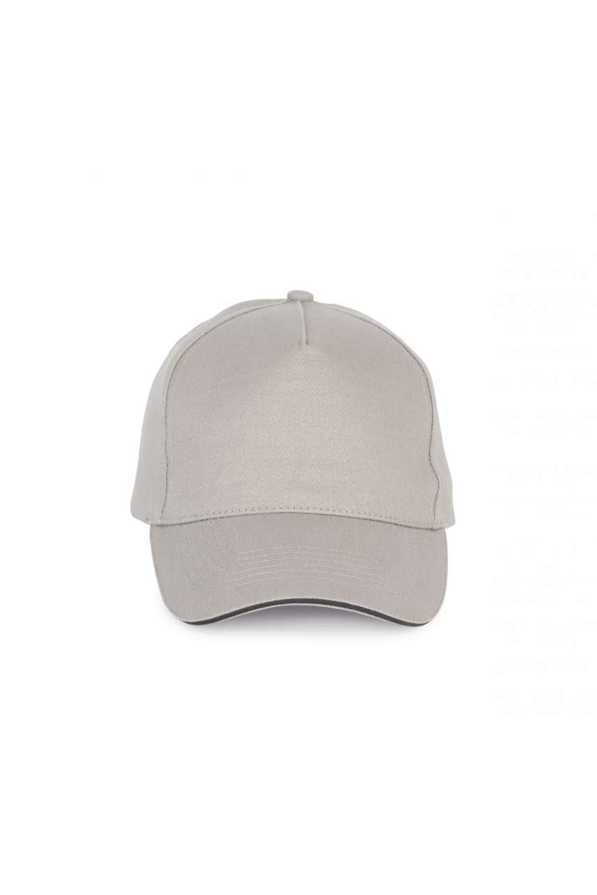 5 PANELS COTTON SANDWICH CAP - Light Grey/Dark Grey - colorimageurl
