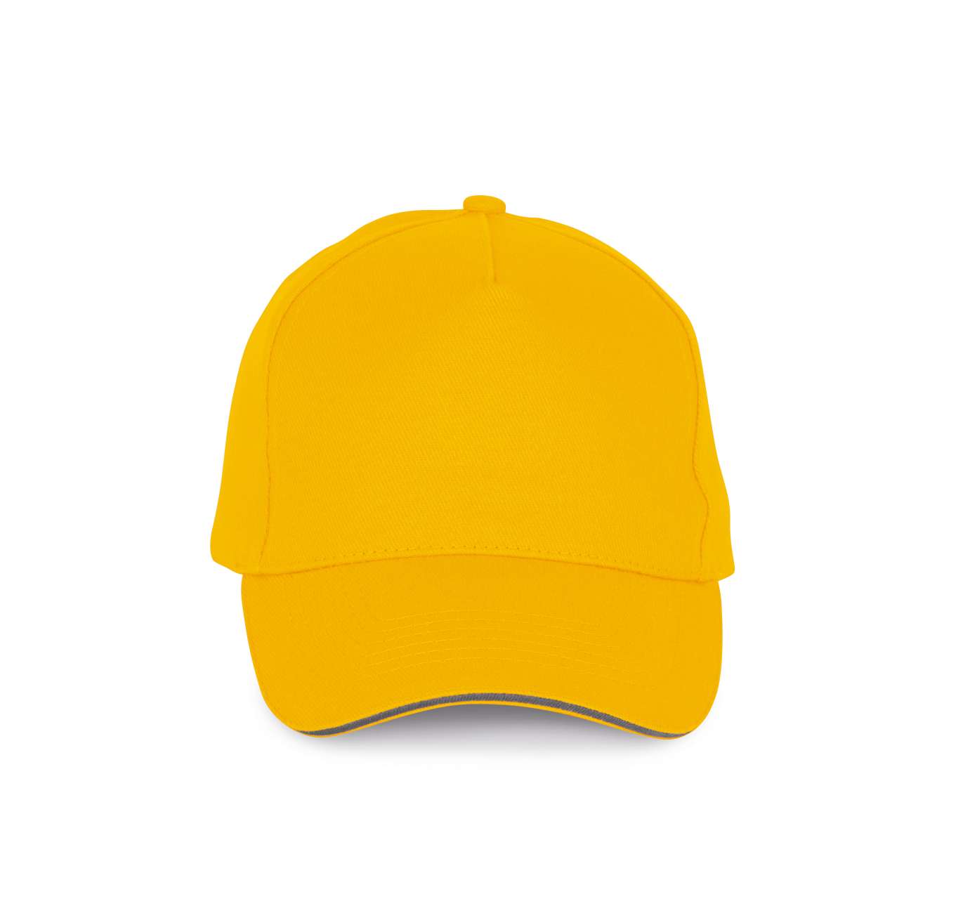 5 PANELS COTTON SANDWICH CAP - Yellow/Slate Grey - colorimageurl