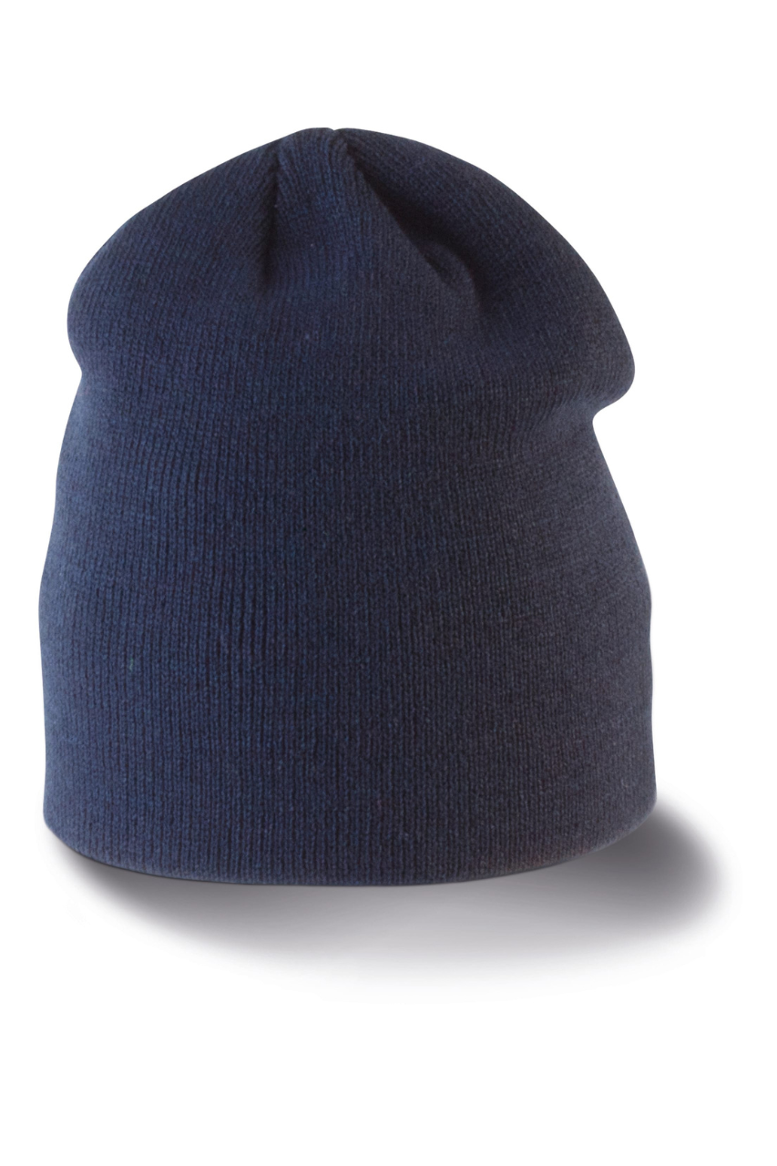 KNITTED KIDS' BEANIE - Black - Model