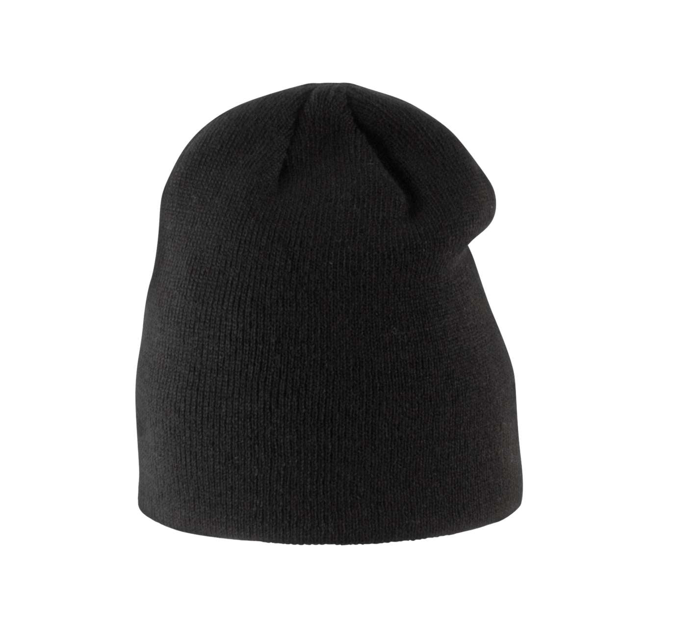 KNITTED KIDS' BEANIE - Black - Main