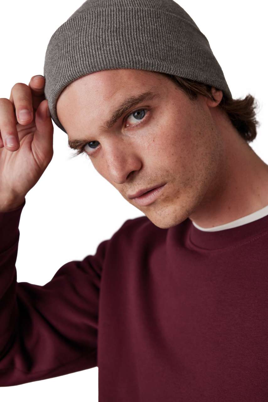 BEANIE WITH TURN-UP - Dark Grey - Additional