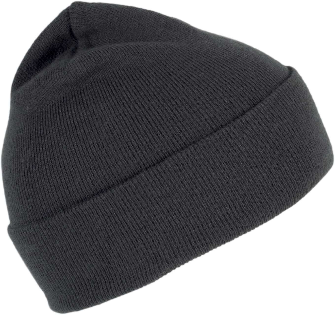 BEANIE WITH TURN-UP - Dark Grey - Additional