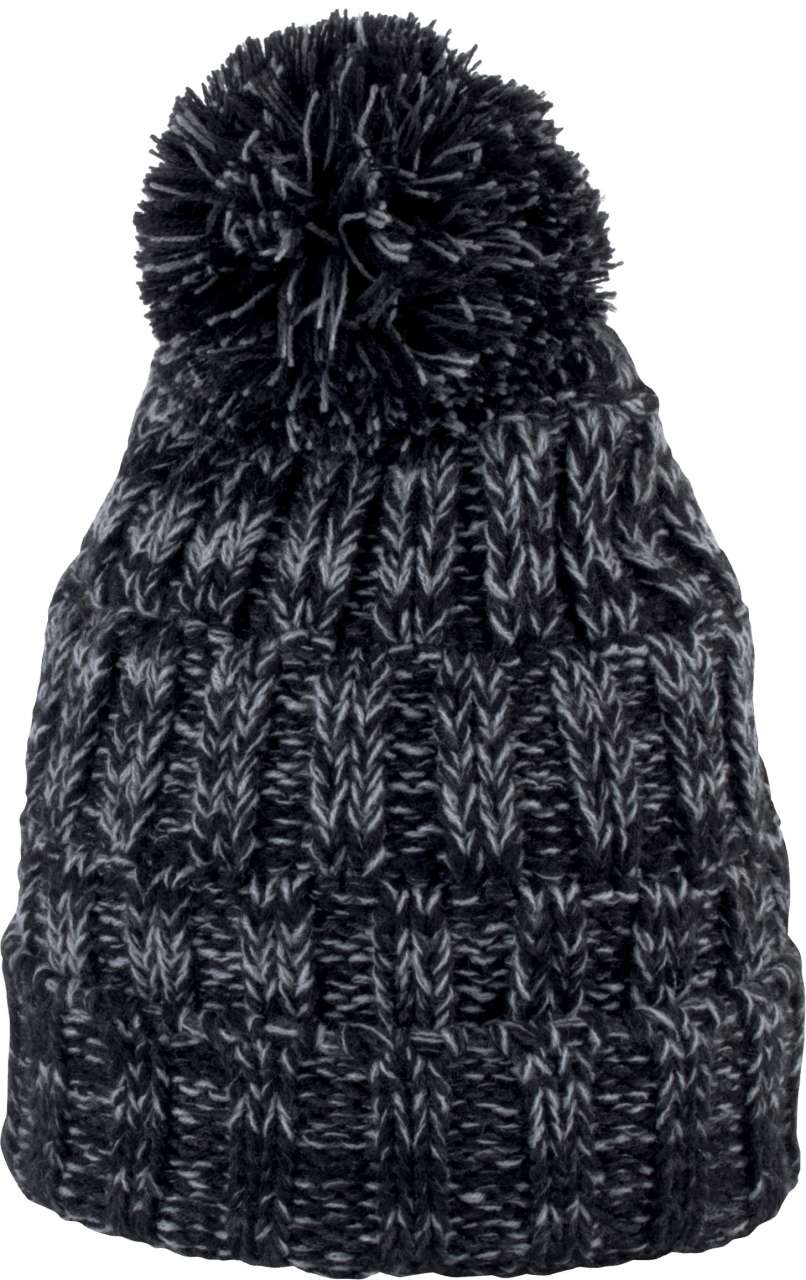 BOBBLE BEANIE - Black Twist - Main