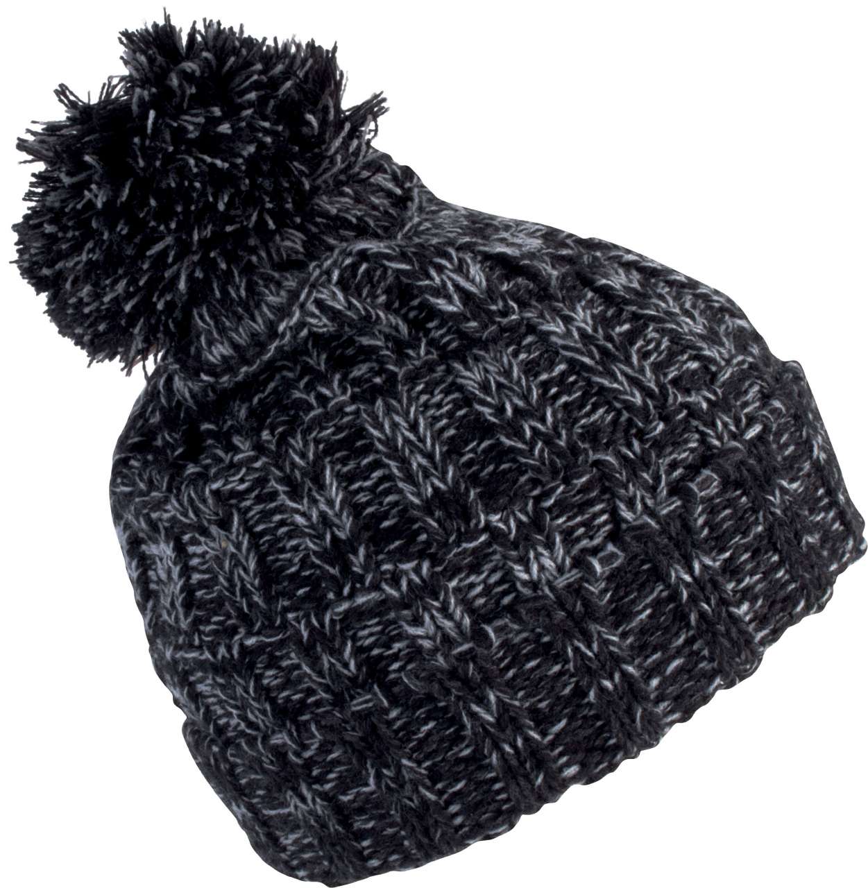 BOBBLE BEANIE - Black Twist - Additional