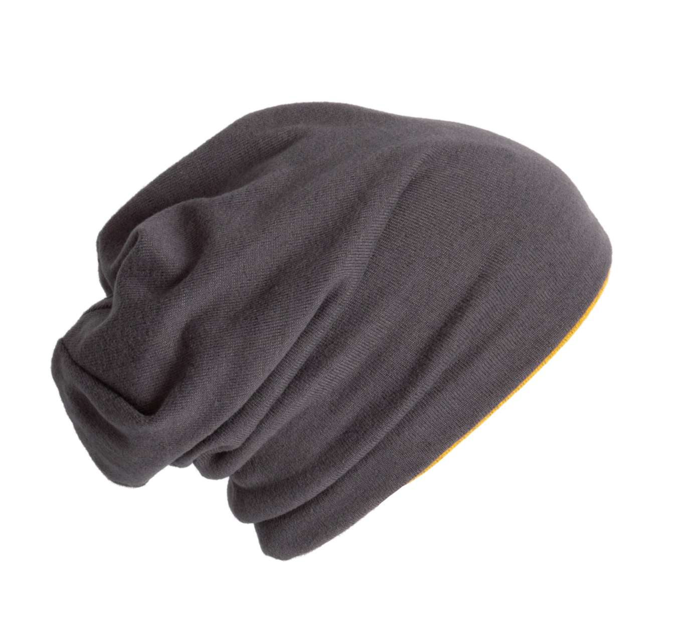 KNITTED BEANIE - Dark Grey/Senape Melange - Main