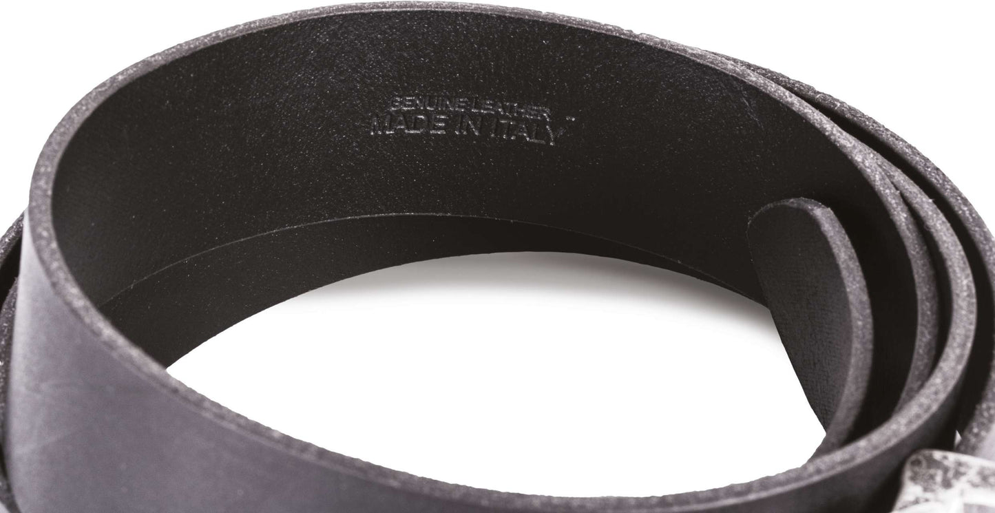 RAW EDGE LEATHER BELT - 35MM - Black - Additional