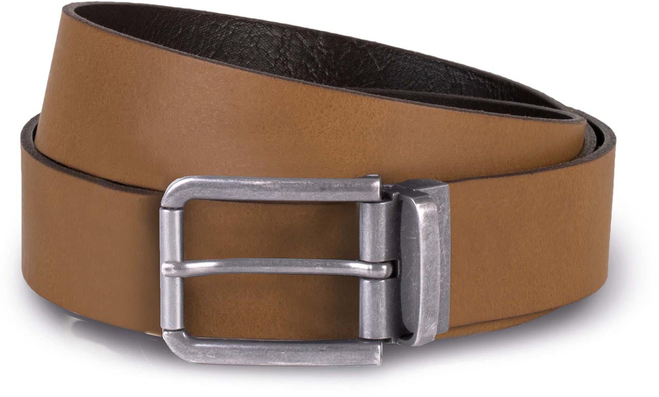 RAW EDGE LEATHER BELT - 35MM - Cognac - Additional