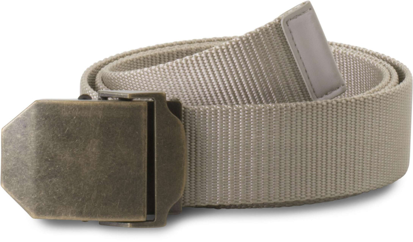 NYLON CANVAS BELT - Beige/Old Brass - colorimageurl