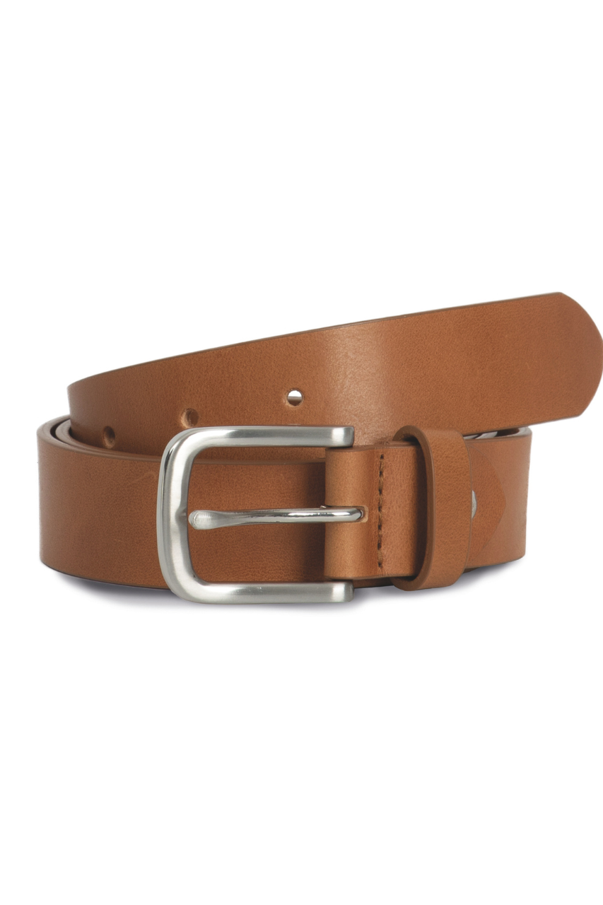 FLAT ADJUSTABLE BELT - Cognac - Model