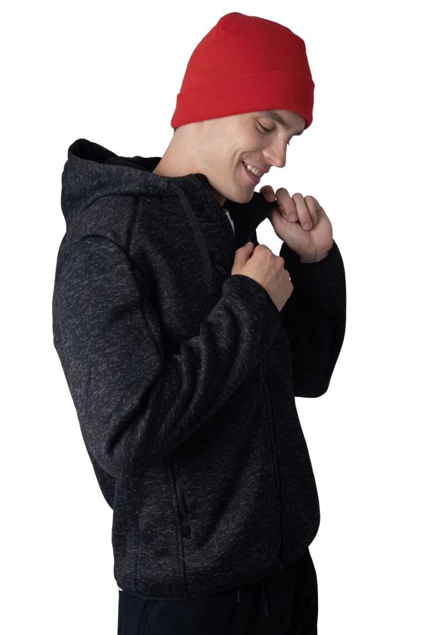 POLAR FLEECE BEANIE - Black - modelimageurl