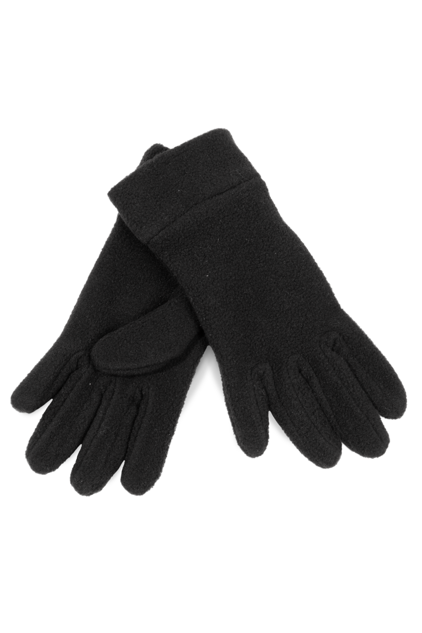 KIDS' FLEECE GLOVES - Black - Model