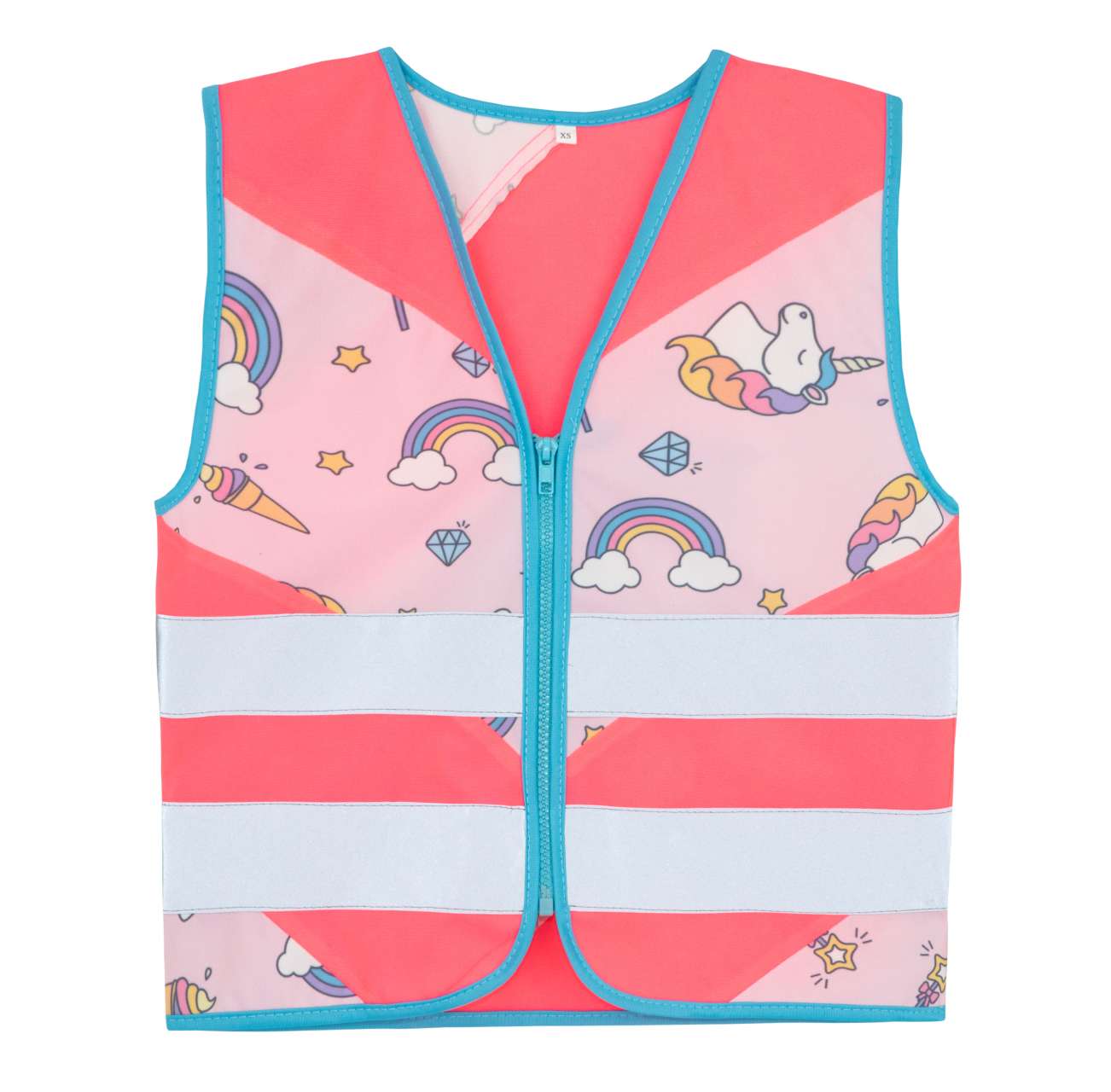 CHILDREN’S SAFETY VEST (CO2 NEUTRAL) - ACTION - Neon Pink/Unicorn - colorimageurl