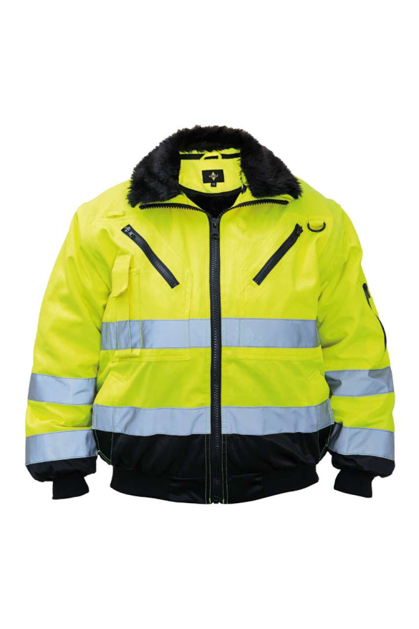 4-IN-1 PILOT JACKET - Hi-Vis Yellow/Navy - colorimageurl