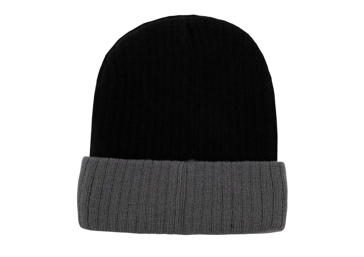TWO-TONE KNITTED HAT - METZ - Black/Grey - colorimageurl