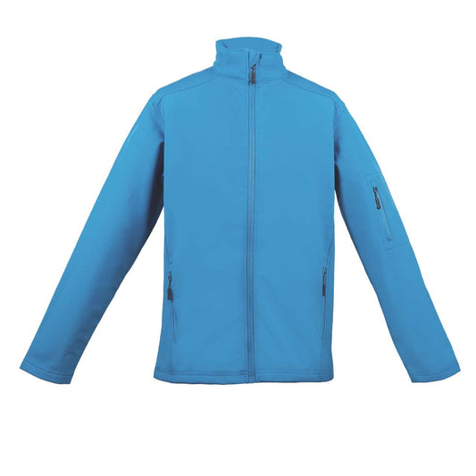 MEN’S 3-LAYER SOFTSHELL JACKET - Azure Blue - colorimageurl
