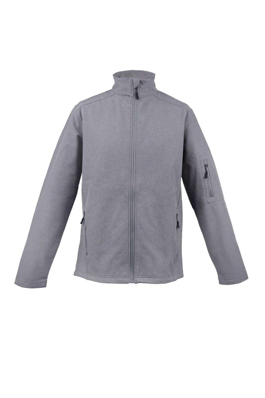 MEN’S 3-LAYER SOFTSHELL JACKET - Heather Grey - colorimageurl