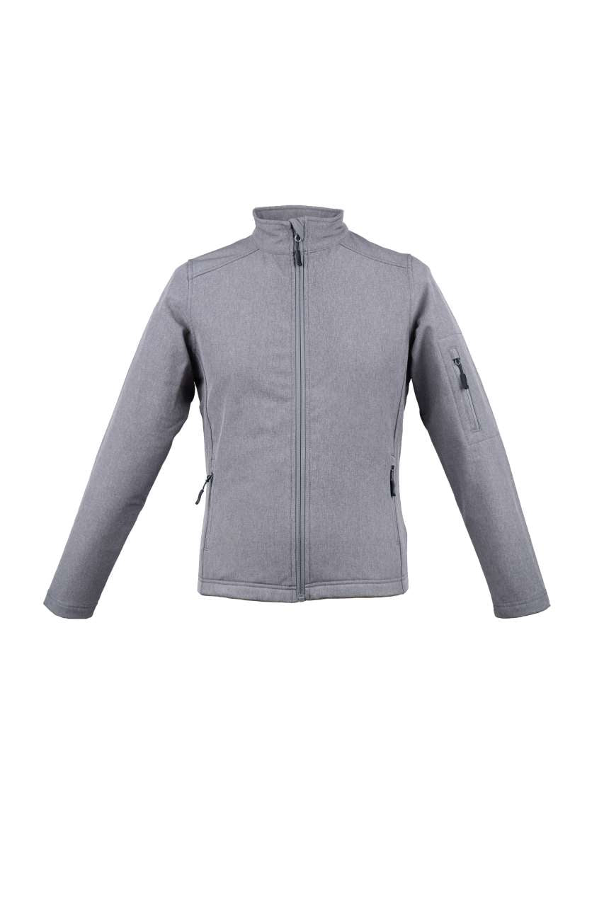 WOMEN’S 3-LAYER SOFTSHELL JACKET - Heather Grey - colorimageurl