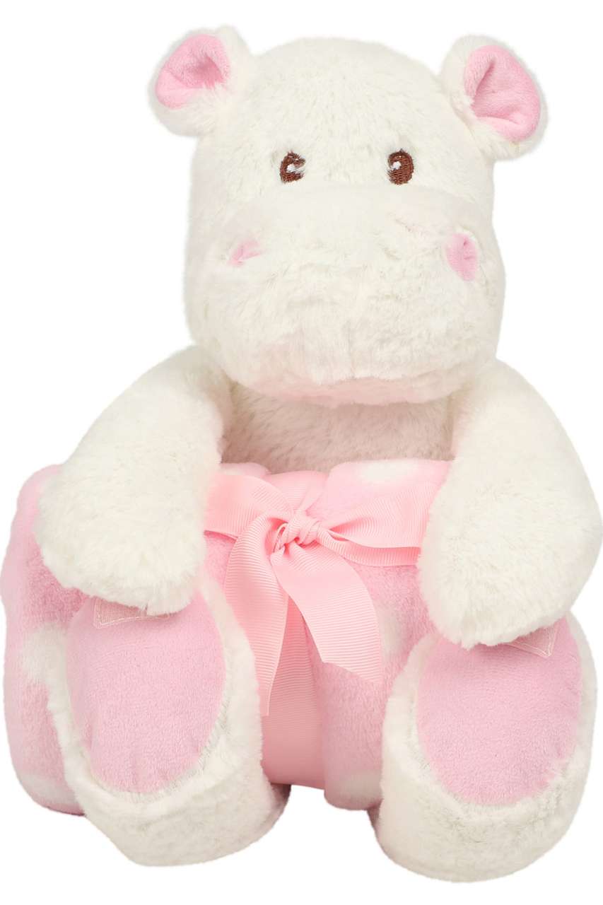 HIPPO WITH BLANKET - White/Pink - modelimageurl