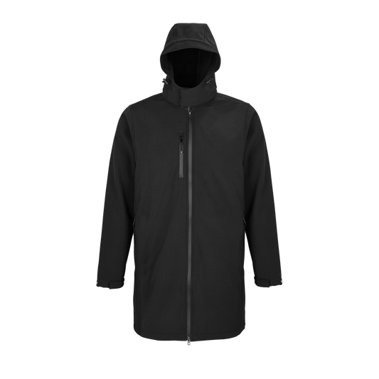 NEOBLU ACHILLE - MEN’S SOFTSHELL LONG JACKET - Deep Black - colorimageurl