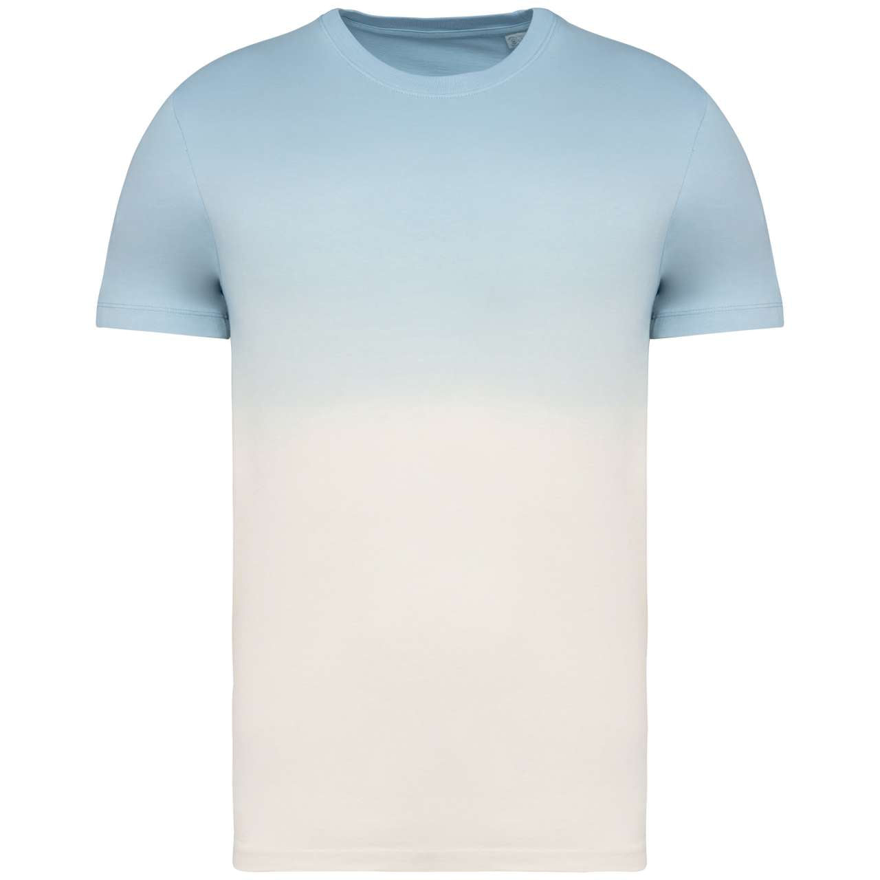 UNISEX ECO-FRIENDLY DIP DYE T-SHIRT - Dip Dye Aquamarine - colorimageurl
