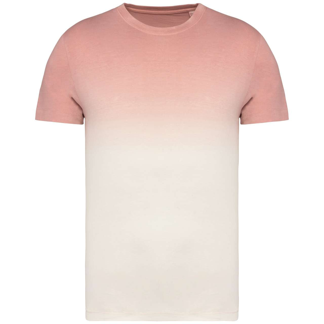 UNISEX ECO-FRIENDLY DIP DYE T-SHIRT - Dip Dye Petal Rose - colorimageurl